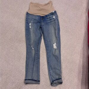 A Pea in the Pod Distressed Blue Skinny Jeans